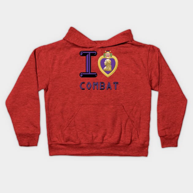 Purple Heart Kids Hoodie by Cavalrysword